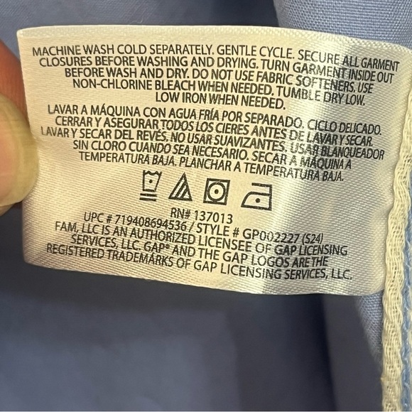 Men’s Gap Purple Blue Pull On Shorts Drawstring Waist Size 2XL 6” Inseam - Picture 13 of 13